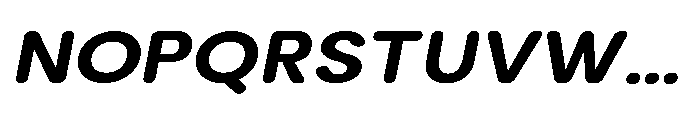 Clario Extra Bold Semi Expanded Italic Font UPPERCASE