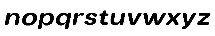 Clario Extra Bold Semi Expanded Italic Font LOWERCASE