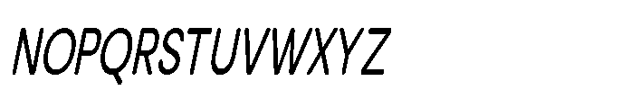 Clario Extra Condensed Italic Font UPPERCASE