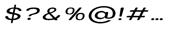 Clario Extra Expanded Italic Font OTHER CHARS