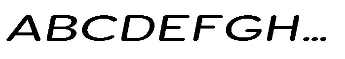 Clario Extra Expanded Italic Font UPPERCASE