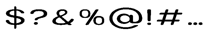 Clario Extra Expanded Font OTHER CHARS