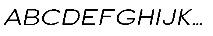 Clario Extra Light Expanded Italic Font UPPERCASE