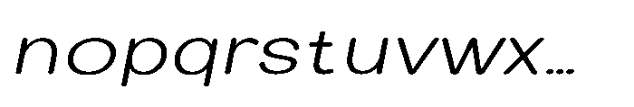 Clario Extra Light Expanded Italic Font LOWERCASE