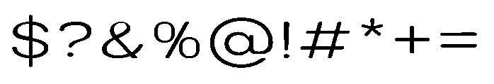 Clario Extra Light Expanded Font OTHER CHARS