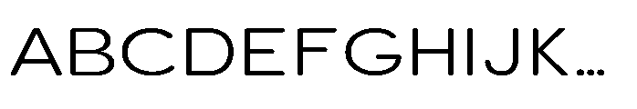 Clario Extra Light Expanded Font UPPERCASE