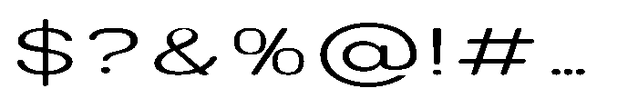 Clario Extra Light Extra Expanded Font OTHER CHARS