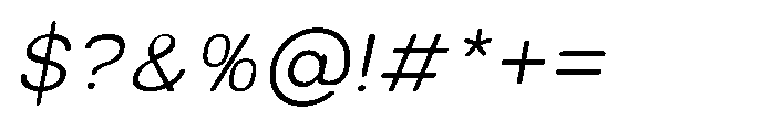 Clario Extra Light Italic Font OTHER CHARS