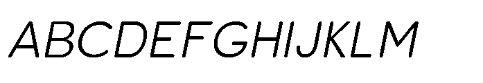 Clario Extra Light Italic Font UPPERCASE