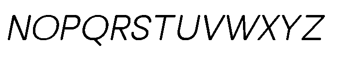 Clario Extra Light Italic Font UPPERCASE