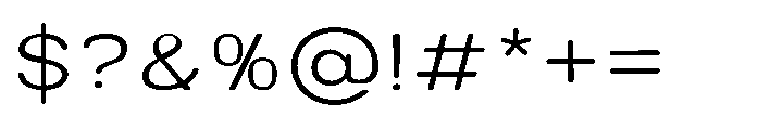 Clario Extra Light Semi Expanded Font OTHER CHARS