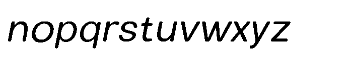 Clario Italic Font LOWERCASE