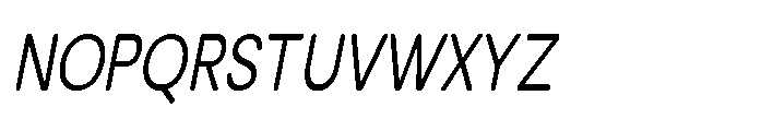 Clario Light Condensed Italic Font UPPERCASE
