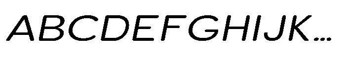 Clario Light Expanded Italic Font UPPERCASE