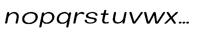 Clario Light Expanded Italic Font LOWERCASE