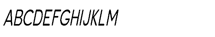 Clario Light Extra Condensed Italic Font UPPERCASE