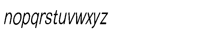 Clario Light Extra Condensed Italic Font LOWERCASE