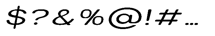 Clario Light Extra Expanded Italic Font OTHER CHARS