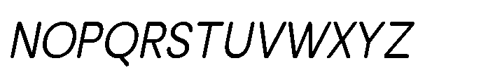 Clario Light Semi Condensed Italic Font UPPERCASE