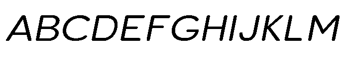 Clario Light Semi Expanded Italic Font UPPERCASE