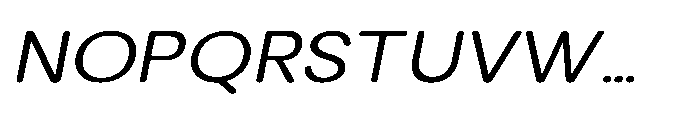 Clario Light Semi Expanded Italic Font UPPERCASE