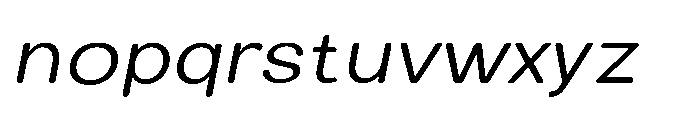 Clario Light Semi Expanded Italic Font LOWERCASE