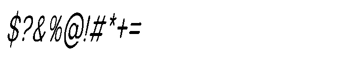 Clario Light Ultra Condensed Italic Font OTHER CHARS