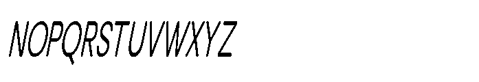 Clario Light Ultra Condensed Italic Font UPPERCASE
