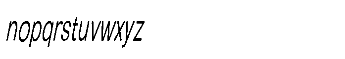Clario Light Ultra Condensed Italic Font LOWERCASE