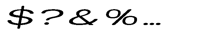 Clario Light Ultra Expanded Italic Font OTHER CHARS