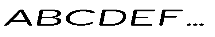 Clario Light Ultra Expanded Italic Font UPPERCASE
