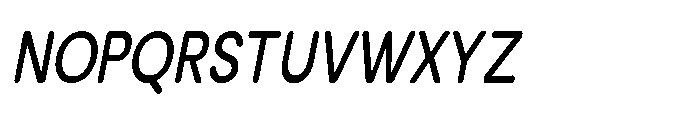 Clario Medium Condensed Italic Font UPPERCASE