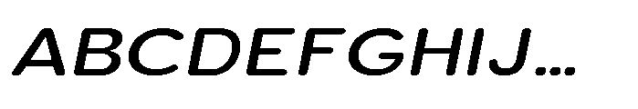 Clario Medium Expanded Italic Font UPPERCASE