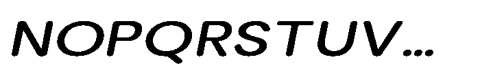 Clario Medium Expanded Italic Font UPPERCASE