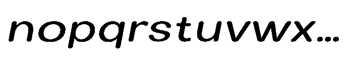 Clario Medium Expanded Italic Font LOWERCASE