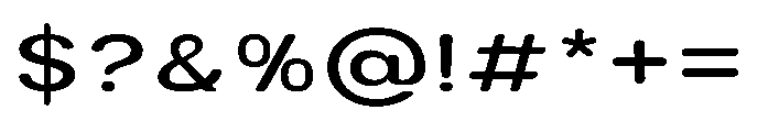 Clario Medium Expanded Font OTHER CHARS