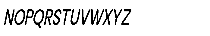 Clario Medium Extra Condensed Italic Font UPPERCASE