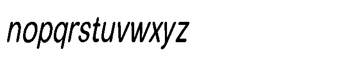 Clario Medium Extra Condensed Italic Font LOWERCASE