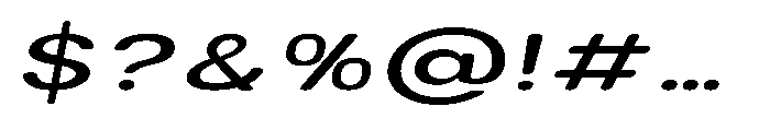Clario Medium Extra Expanded Italic Font OTHER CHARS