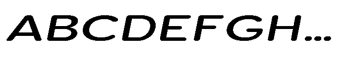 Clario Medium Extra Expanded Italic Font UPPERCASE