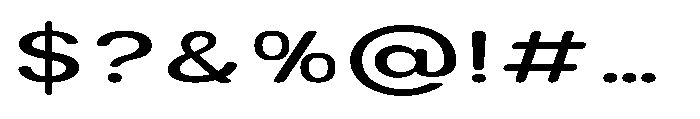 Clario Medium Extra Expanded Font OTHER CHARS