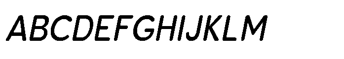 Clario Medium Semi Condensed Italic Font UPPERCASE