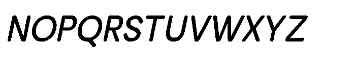 Clario Medium Semi Condensed Italic Font UPPERCASE