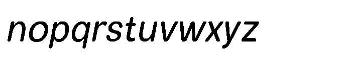 Clario Medium Semi Condensed Italic Font LOWERCASE