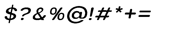 Clario Medium Semi Expanded Italic Font OTHER CHARS