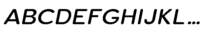Clario Medium Semi Expanded Italic Font UPPERCASE