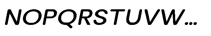 Clario Medium Semi Expanded Italic Font UPPERCASE