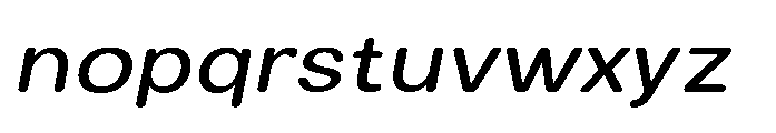 Clario Medium Semi Expanded Italic Font LOWERCASE
