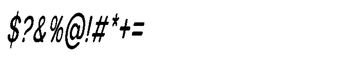 Clario Medium Ultra Condensed Italic Font OTHER CHARS