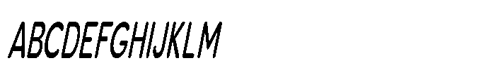 Clario Medium Ultra Condensed Italic Font UPPERCASE